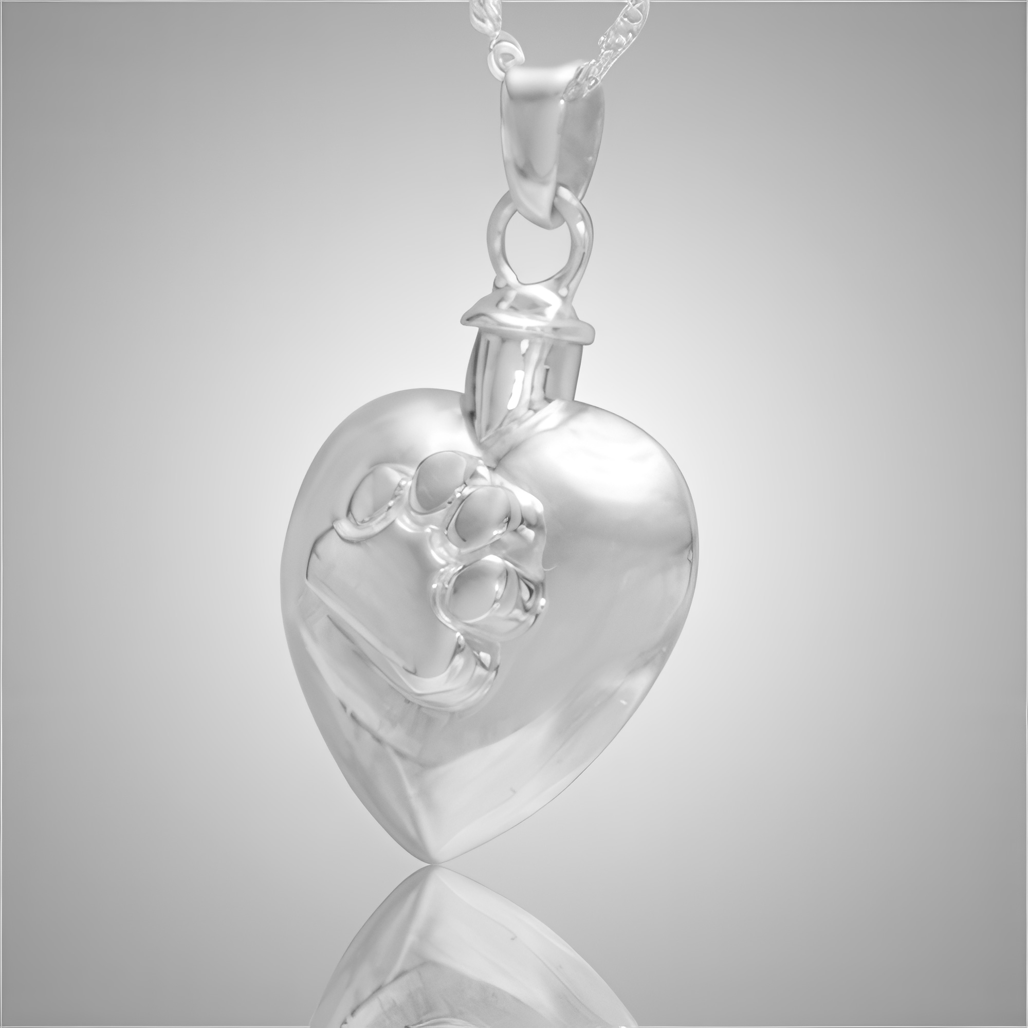Paw Heart Pet Cremation Jewelry