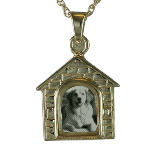 Dog House Locket Cremation Pendant