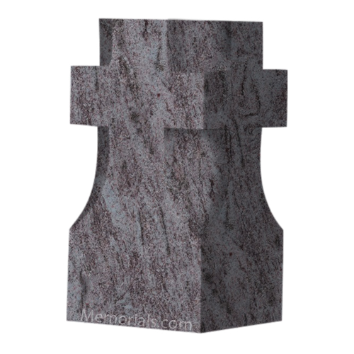 Bahama Blue Cross Granite Vase
