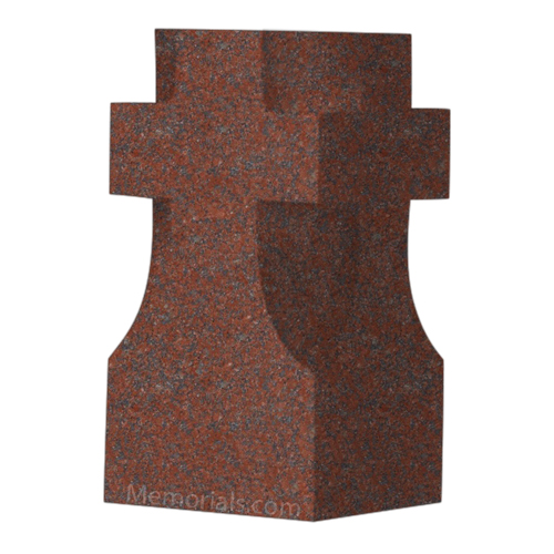India Red Cross Granite Vase