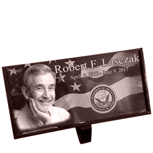 Military Flag Granite Memorial Stone