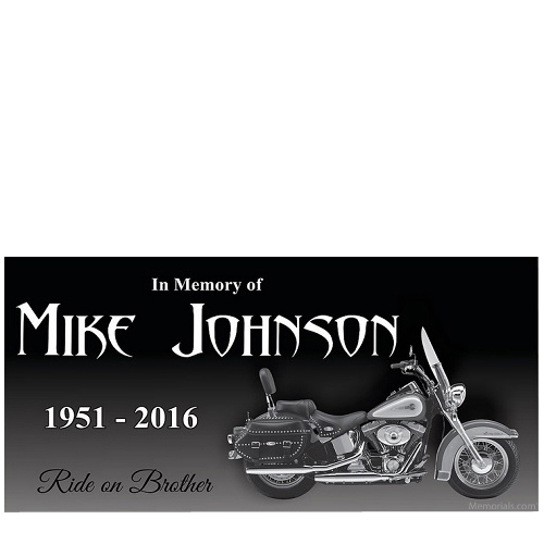 Motorcycle Granite Memorial Stone