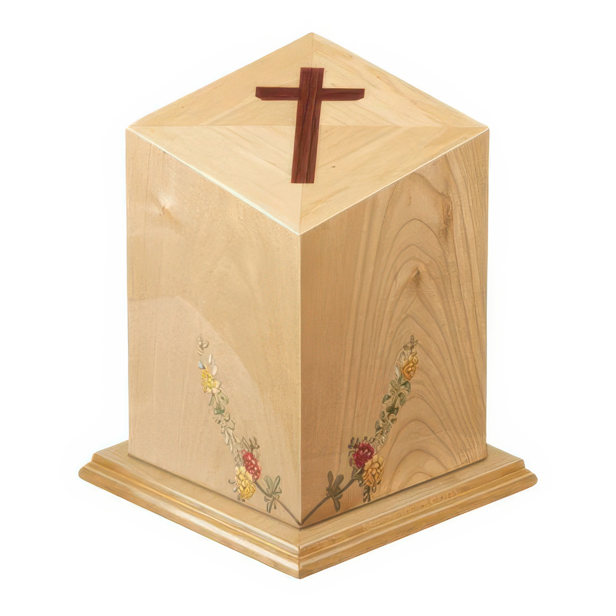 Forever Cross Wood Cremation Urn