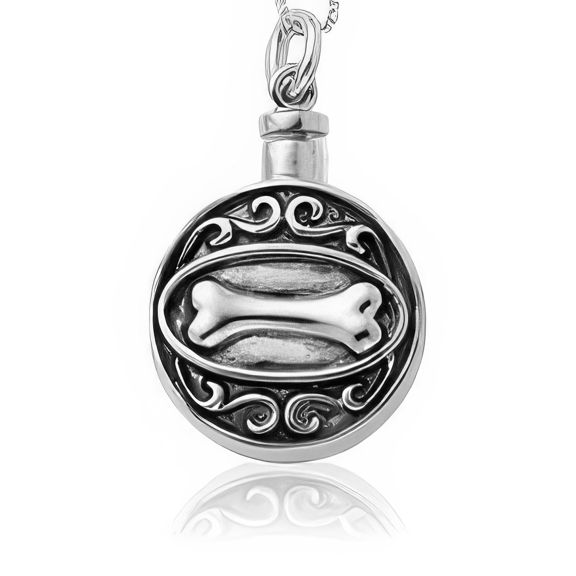 Antique Bone Dog Cremation Pendant