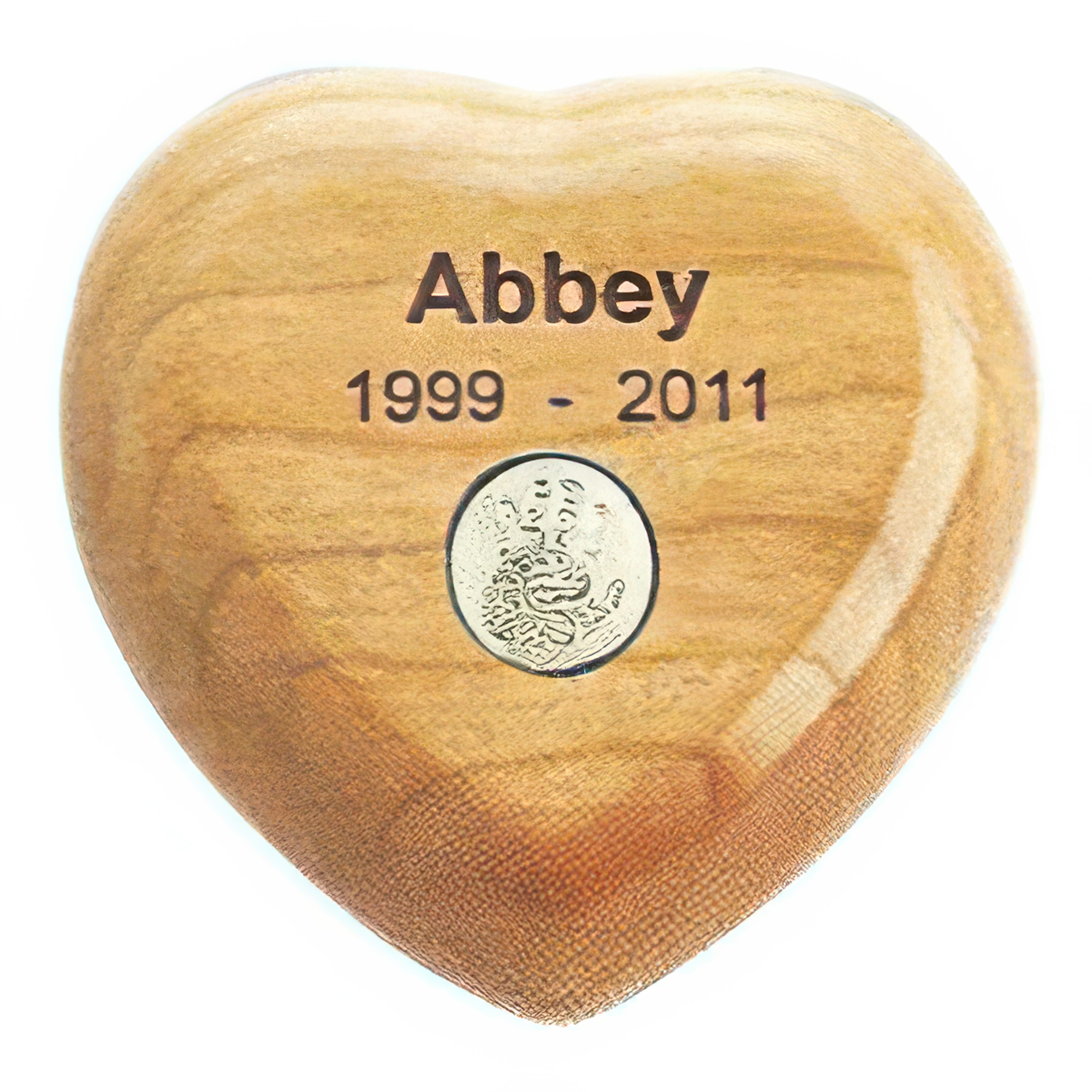 Cherry Heart Pet Print Keepsake Urn