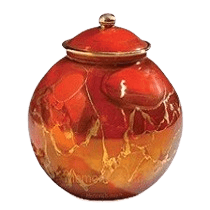 Red Orb Ceramic Keepsake Urn
