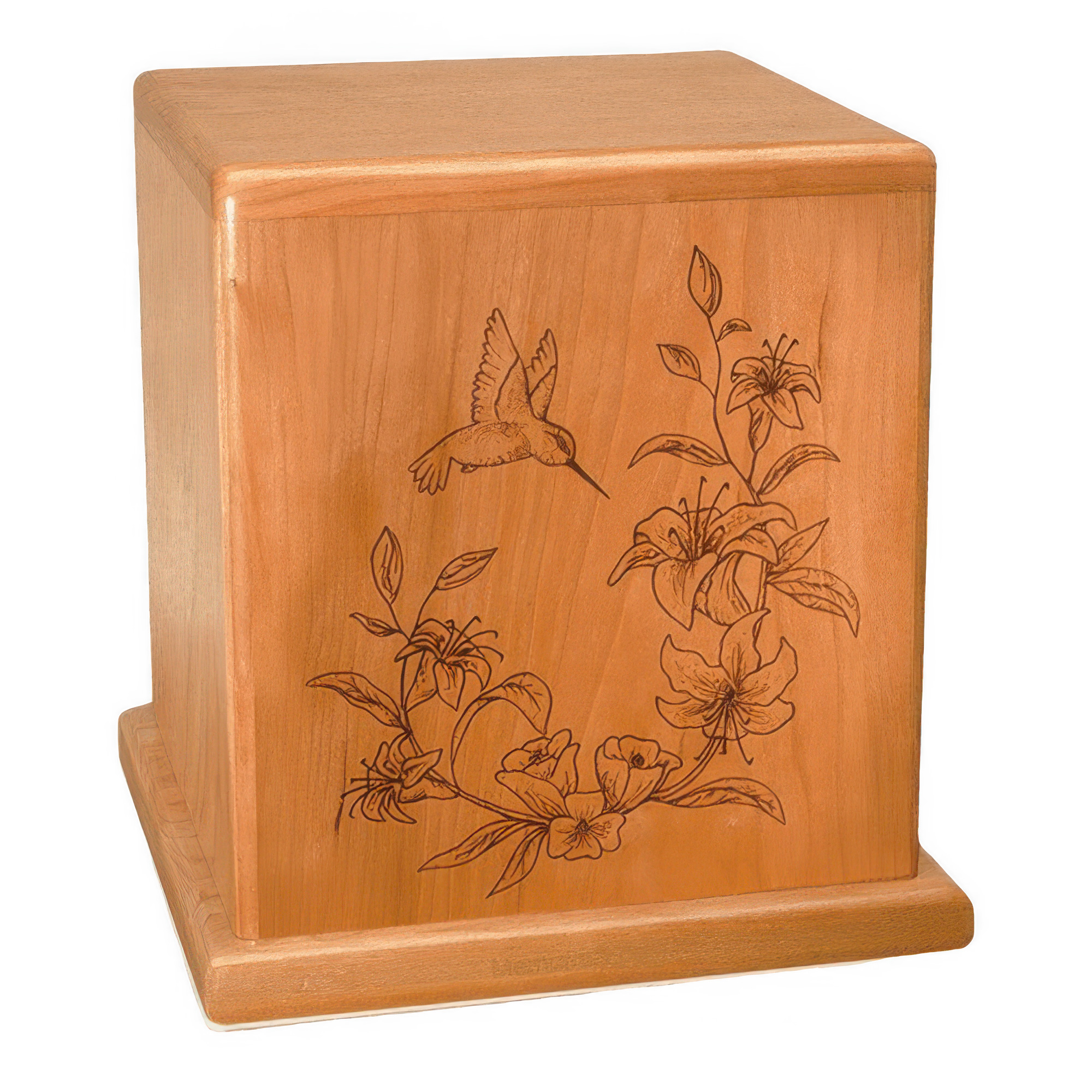 Hummingbird Cherry Cremation Urn