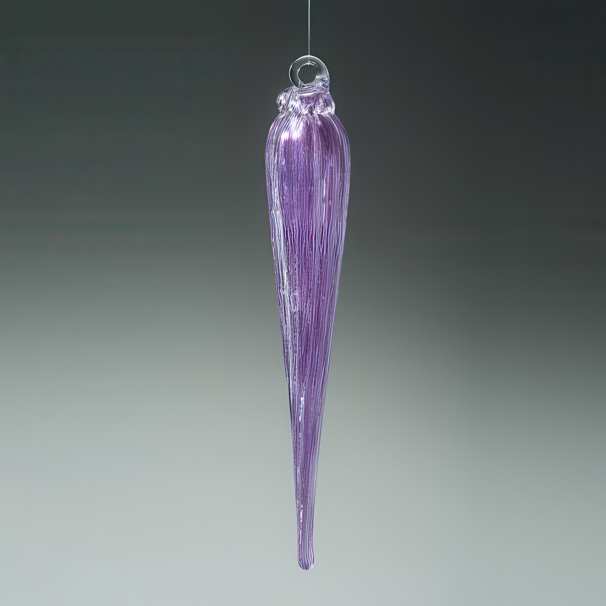 Violet Glass Cremation Icicle