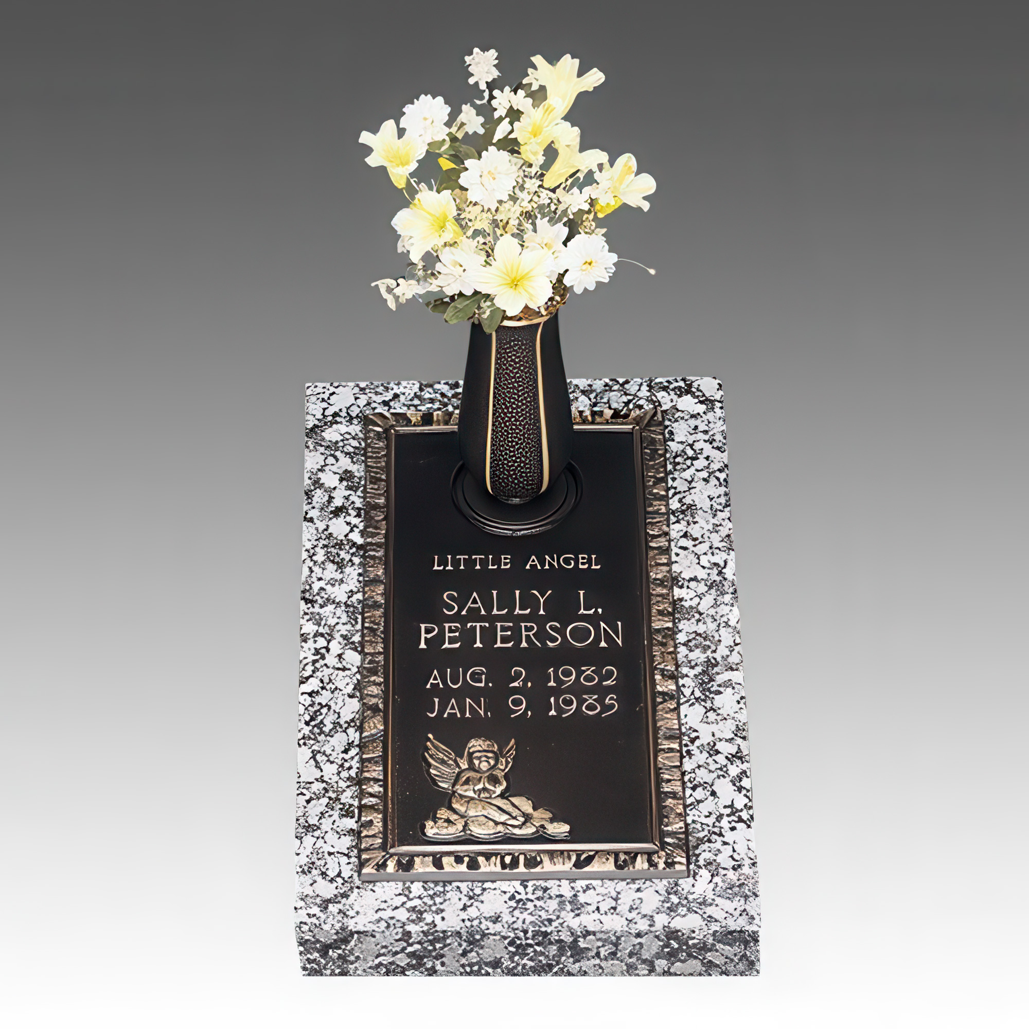 Baby Angel Children Bronze Grave Marker