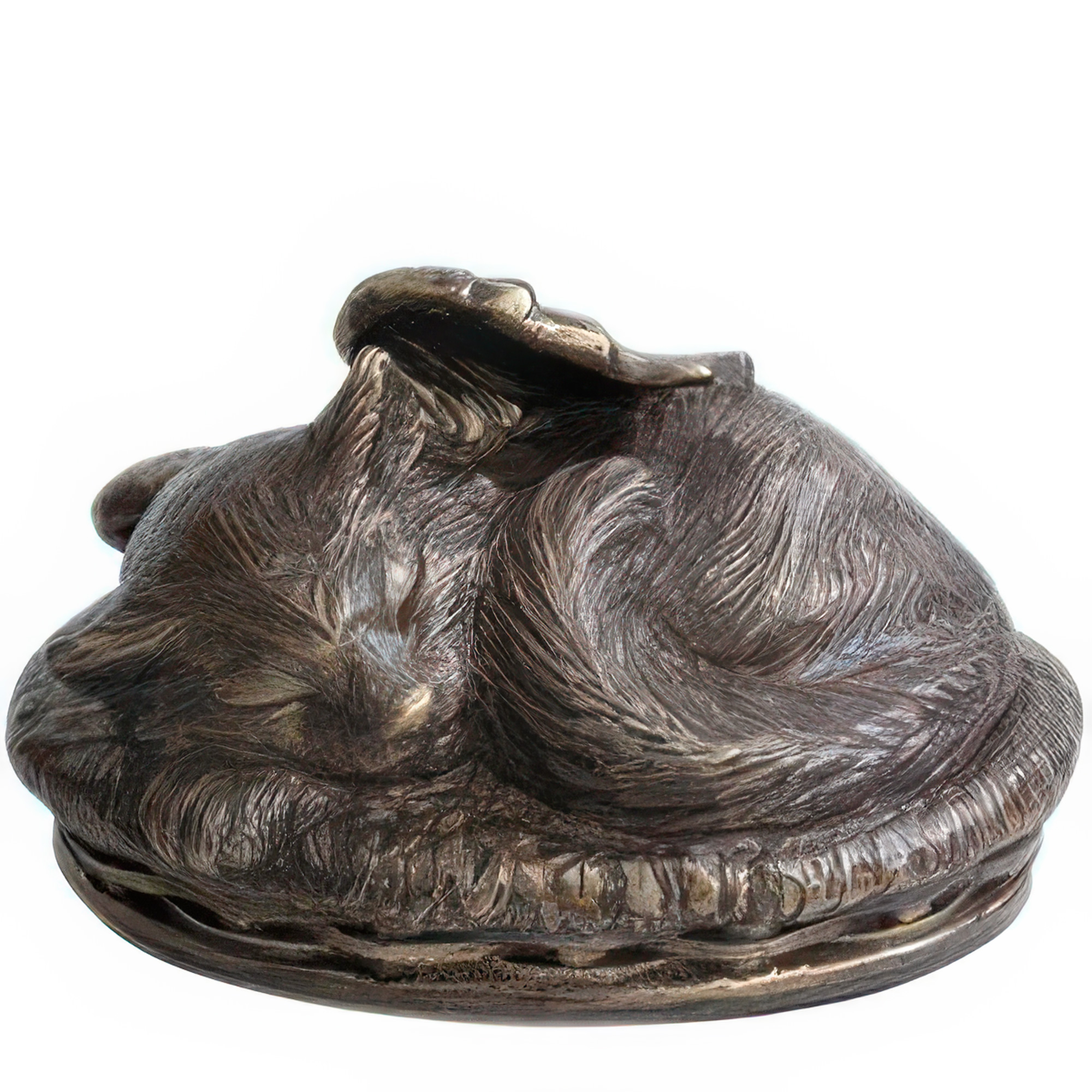 Angel Cat Cremation Urn Bronze