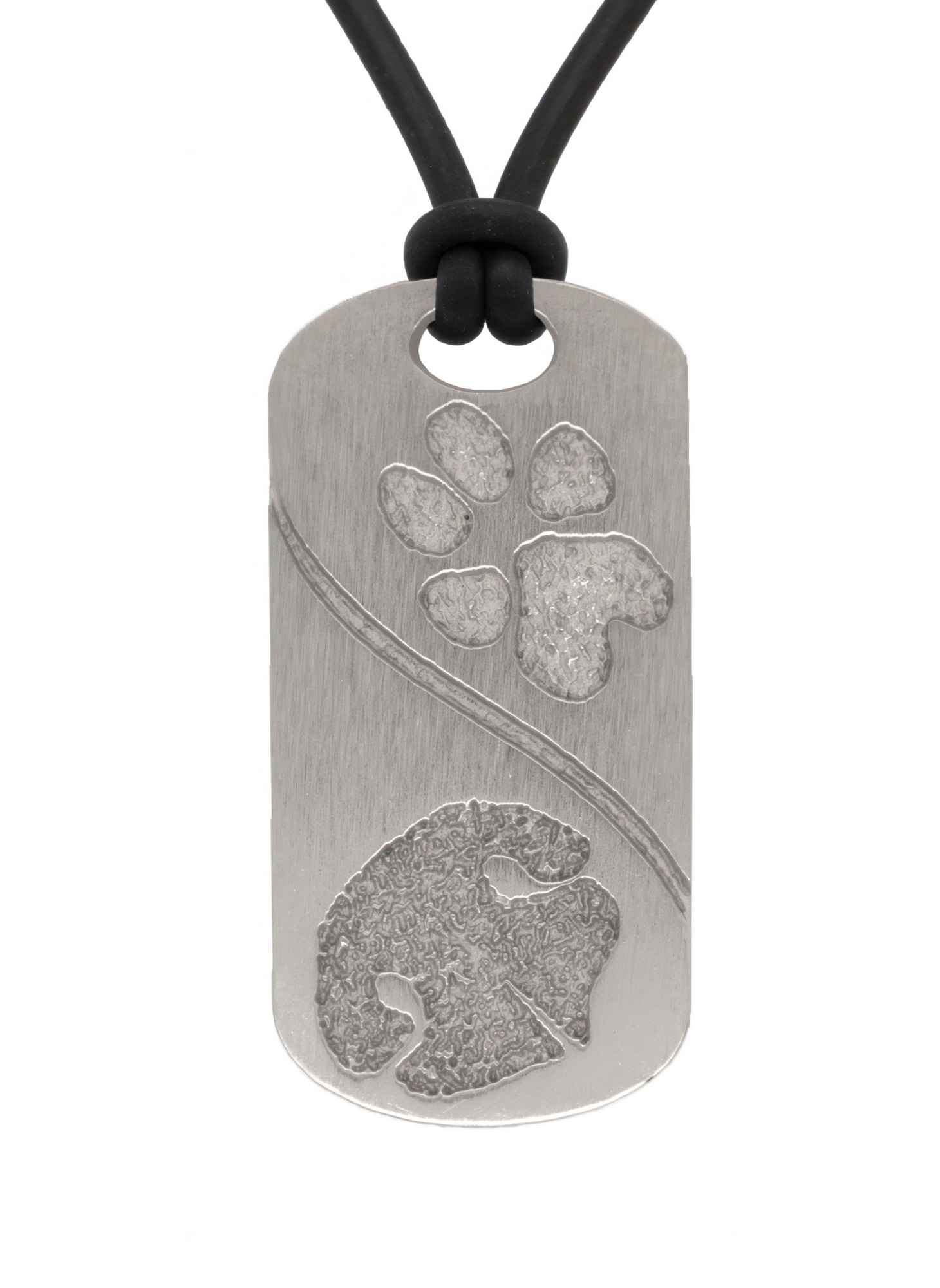 Bronze Double Petprints Pendant