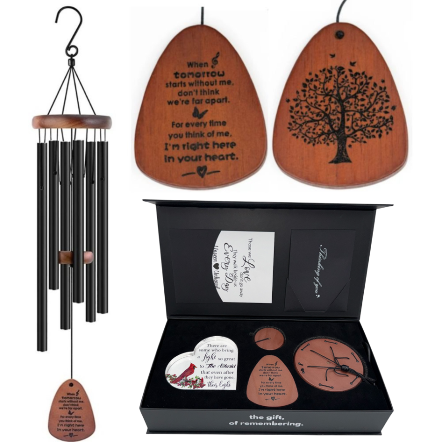 Classic Wind Chime and Heart Keepsake Gift