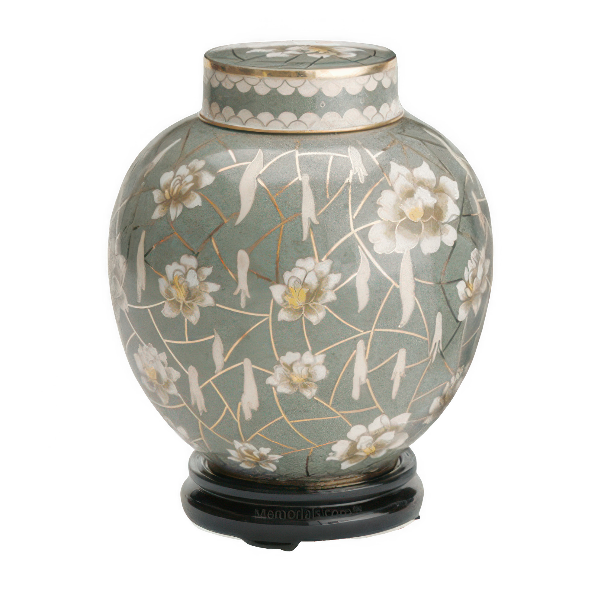Pear Blossom Large Cloisonne Urn