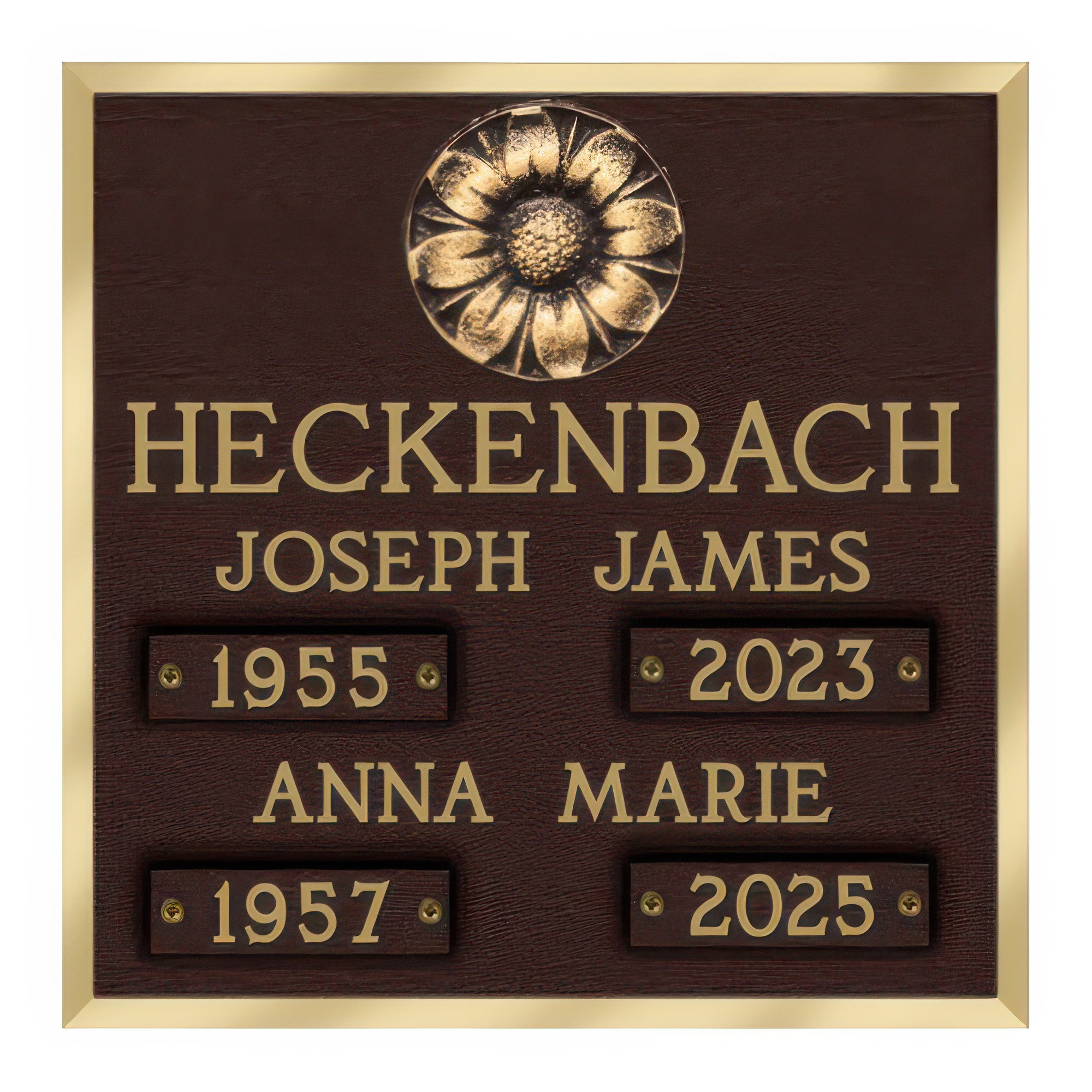 Daisy Memorial Niche Plaque for Two