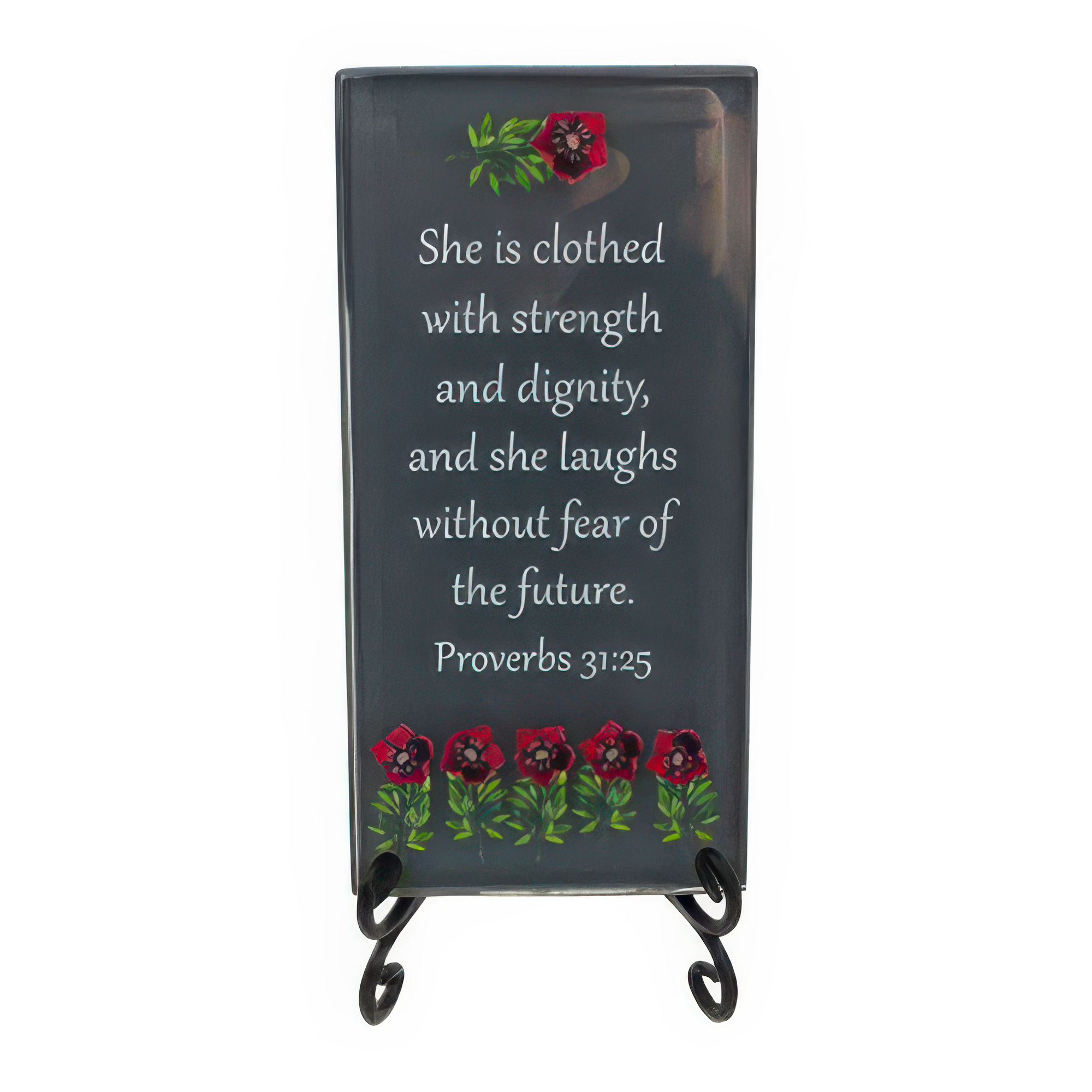 Grey Strength and Dignity Glass Plaque