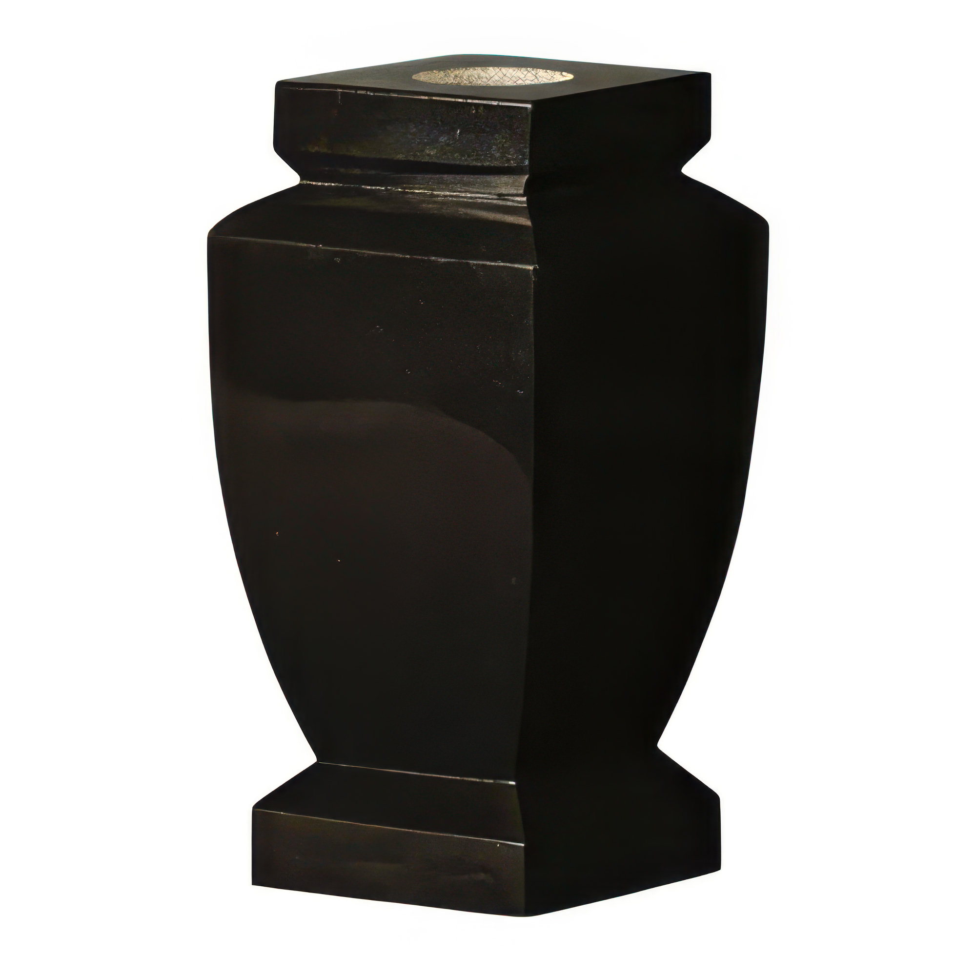 India Black Classic Granite Vase