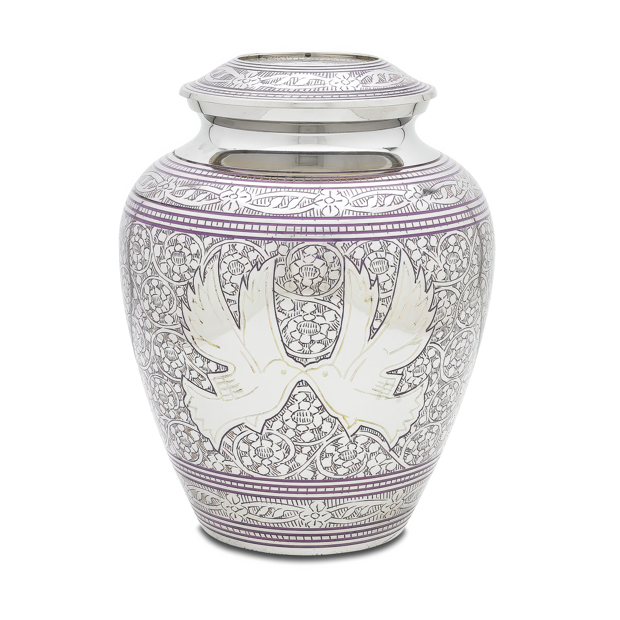 Lavender Doves Cremation Urn