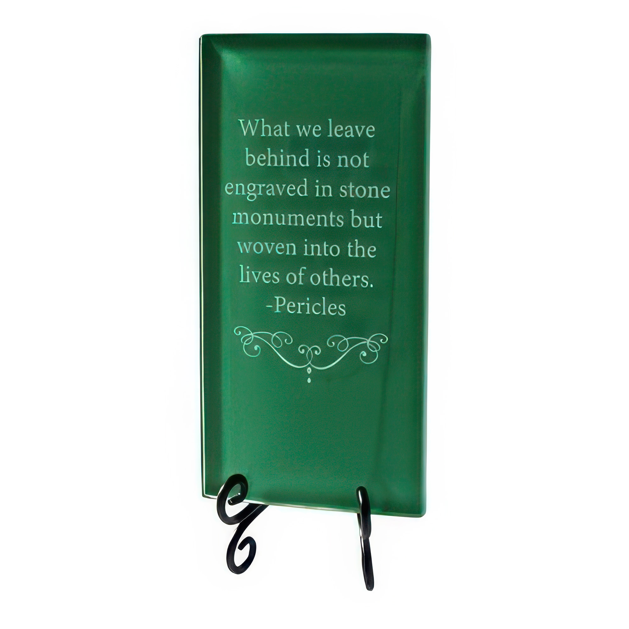Leave Behind Glass Plaque