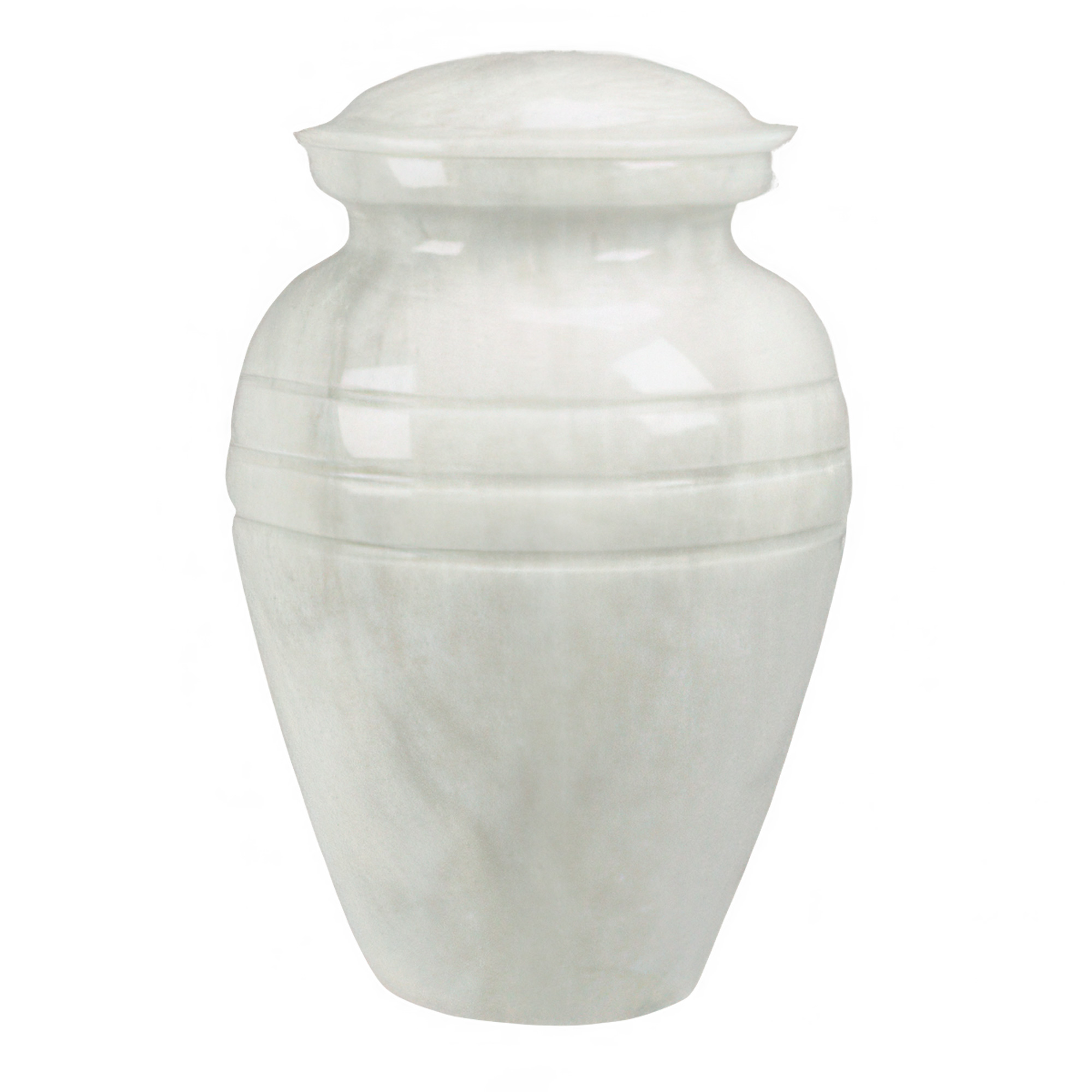 White Classic Marble Cremation Urn