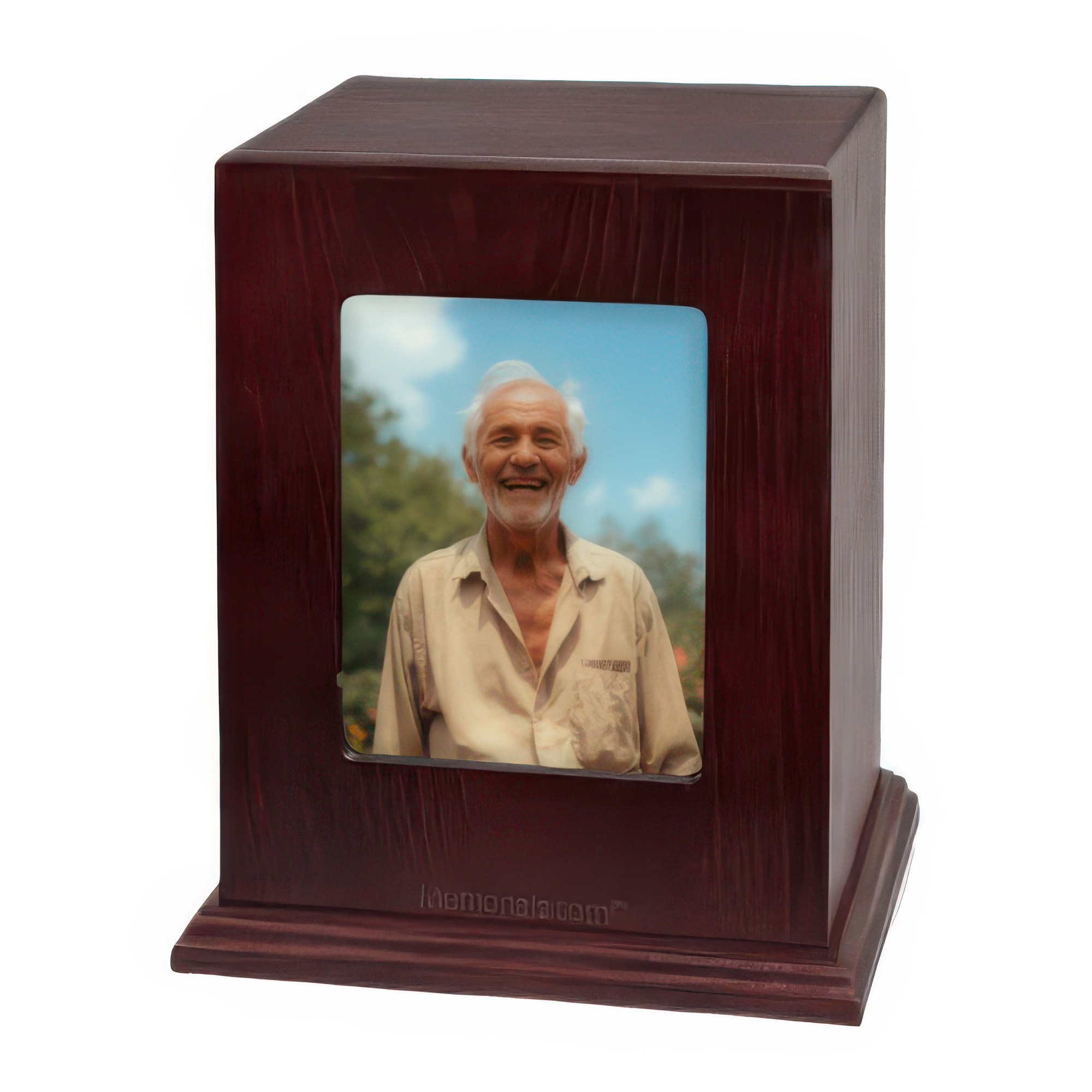 Picture Wood Cremation Urn